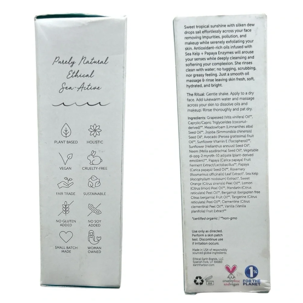 Earth Harbor Sunshine Dew Antioxidant‎ Sea Kelp Papaya Enzymes Cleansing Oil